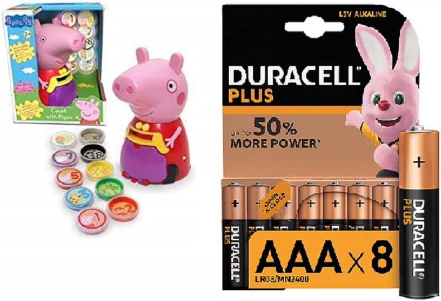 Peppa Pig PP11 Count with Peppa, Multi and Duracell Plus AAA Alkaline
