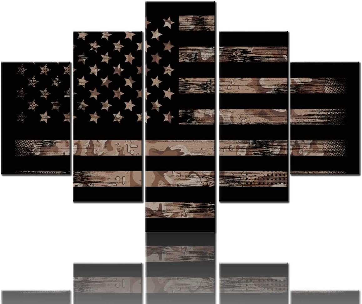 Amazon Com Tumovo American Flag Decor Grunge Wall Art Retro Paintings Camouflage Style Usa Artwork 5 Pcs Multi Panel Canvas Home Decorations For Living Room Framed Ready To Hang Posters And Prints 60 Wx40 H Home Kitchen Amazon Com Tumovo American Flag Decor Grunge Wall Art Retro Paintings Camouflage Style Usa Artwork 5 Pcs Multi Panel Canvas Home Decorations For Living Room Framed Ready To Hang Posters And Prints 60 Wx40 H Home Kitchen
