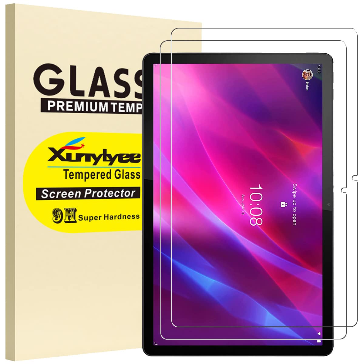 XunyLyee [2 Pack Screen Protector Compatible with Lenovo Tab P11 Plus TB-J616F, Anti-Scratch Tempered Glass Film for Lenovo Tab P11 TB-J606F (11 Inch)