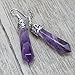 Purple Stone Dangle Earrings for Women