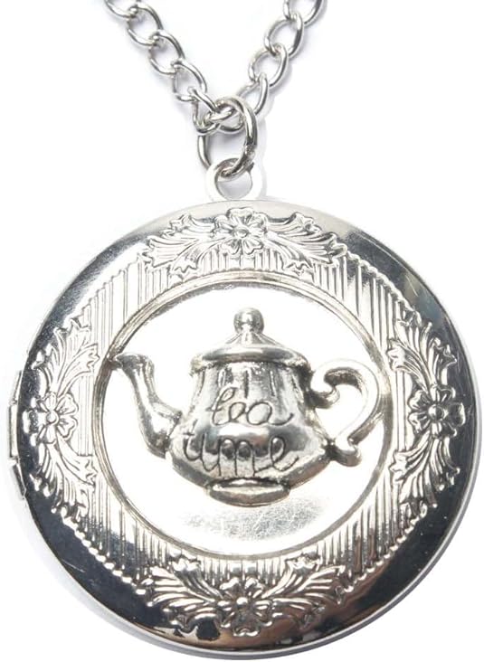 Teapot Locket Necklace, Teapot Jewelry, Teapot Charm, Tea Cup Necklace, Coffee Mug