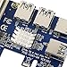 Ubit 1 to 4 PCI-E Riser Extender for BitcoinLitecoin ETH coin 4 in 1 PCI-E Riser Adapter Board USB3.0 PCI-E Rabbet- Ethereum Mining ETH (4 in 1