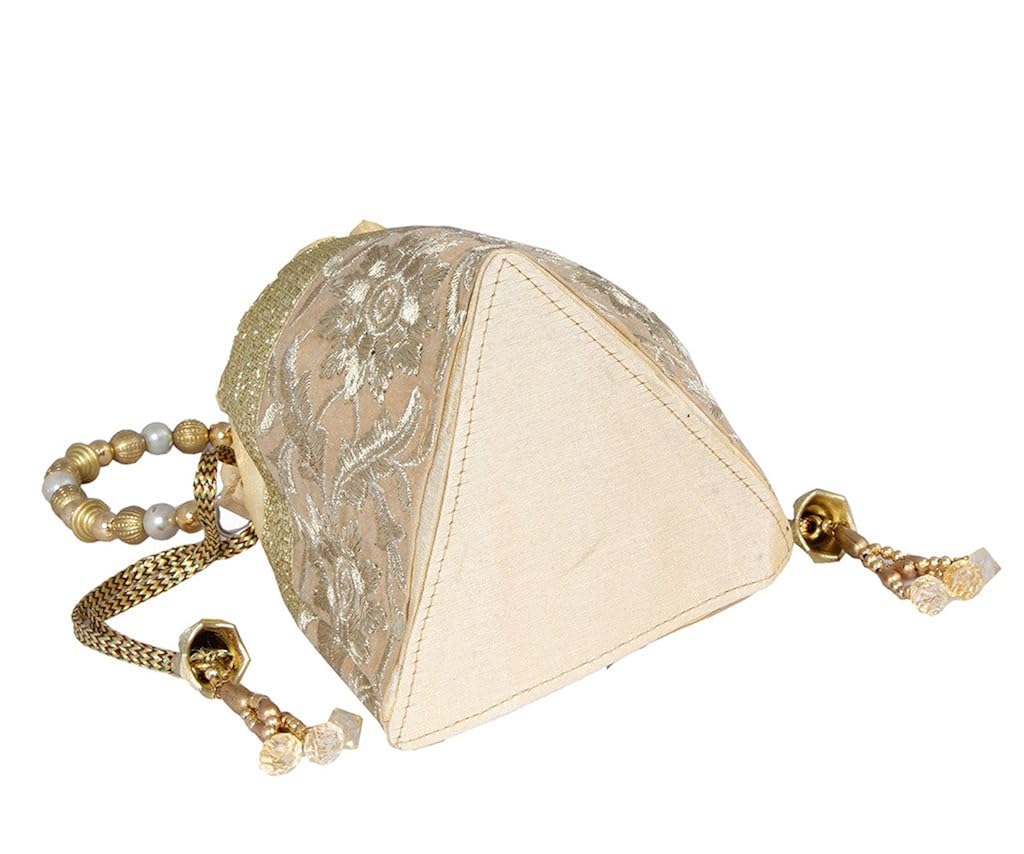 prettykrafts traditional style velvet accessories potli bag