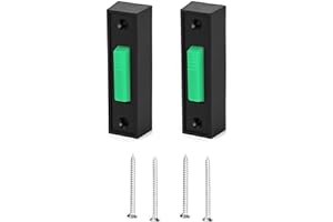 QWORK Garage Door Opener Switch, 2 Pack 41A4166 Garage Push Doorbell Button, Wired Lighted Wall Mounted Push Button