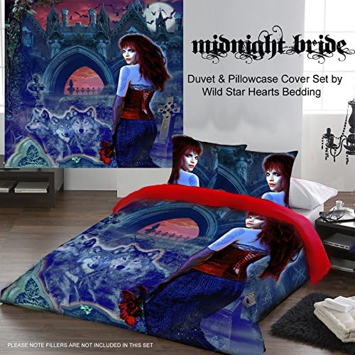 Wild Star Midnight Bride Duvet and Pillowcase Cover Set (Twin 80" x 80")