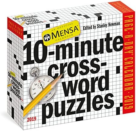 Mensa 10-Minute Crossword Puzzles Page-A-Day Calendar 2019