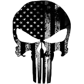 Black Tactical Skull Vinyl Sticker – Waterproof Skull Decal for Cars Trucks Laptops & Windows – Durable Military-Inspired Vinyl Design