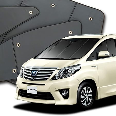 Amazon 01s A009 Fu 日本製 アルファード ヴェルファイア 系 ハイブリッド対応 カーテンいらず遮光防水プライバシーサンシェード フロント用 車中泊 仮眠 盗難防止 燃費向上 車中泊グッズ アウトドア サンシェード 車 バイク