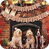 Wmbetter Burlap Merry Christmas Banner Christmas Burlap Banner for Home Christmas Decor