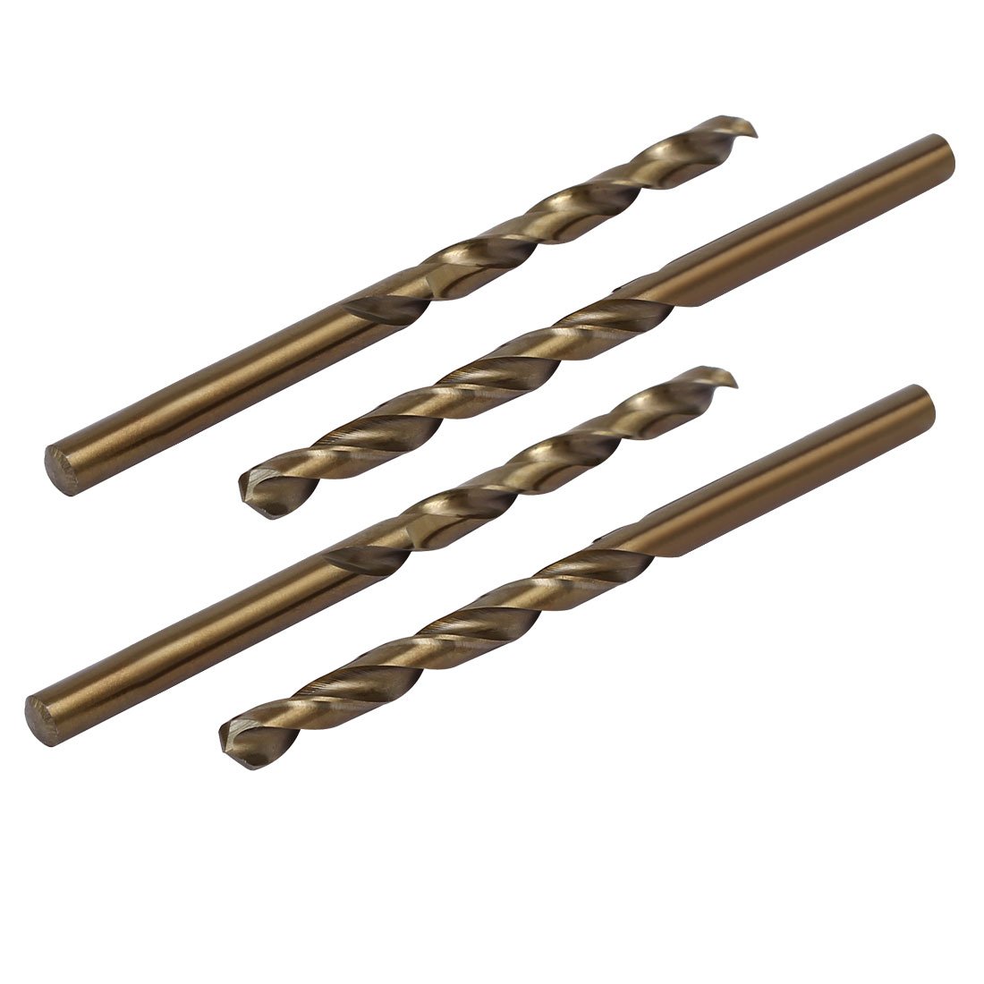 Sourcingmap 5.3mm Drilling Dia Straight Round Shank HSS Cobalt Metric Twist Drill Bit 4pcs