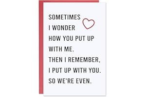 HINCOO Funny Valentines Day Card For Him, Mens Valentines Gifts, Valentines Day Cards For Her, Valentines Day Card For Husband, Valentines Day Gifts For Him, Her, Happy Valentines Day Cards