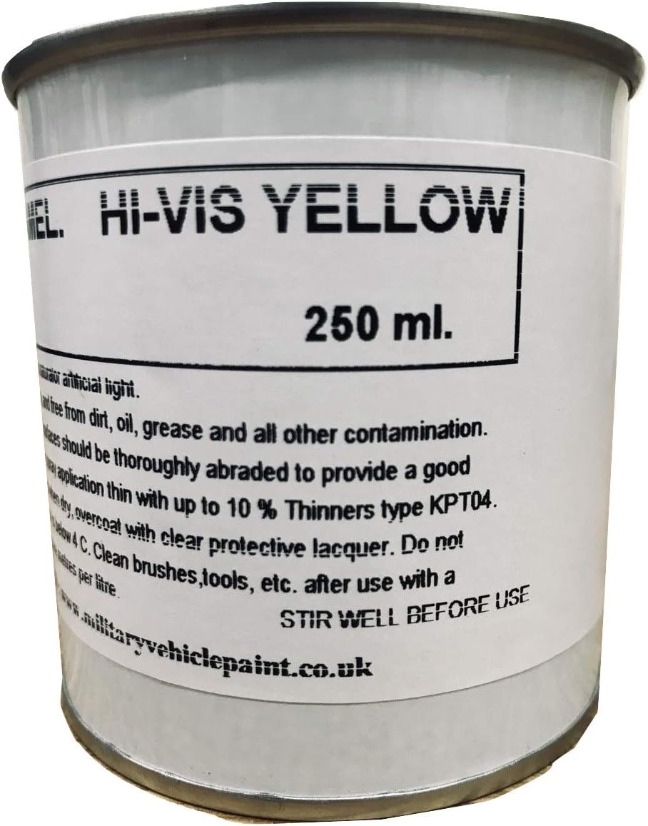 1 x 250ml Yellow Hi Vis Florescent High Safety Marking Paint