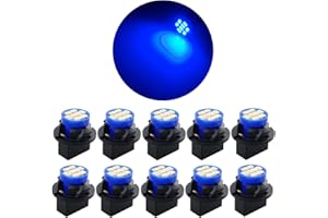 GLOFE T10 194 168 Dash Instrument White LED Light Bulbs Bright Panel Gauge Cluster Dashboard Bulbs 10Pcs/Set (Blue)
