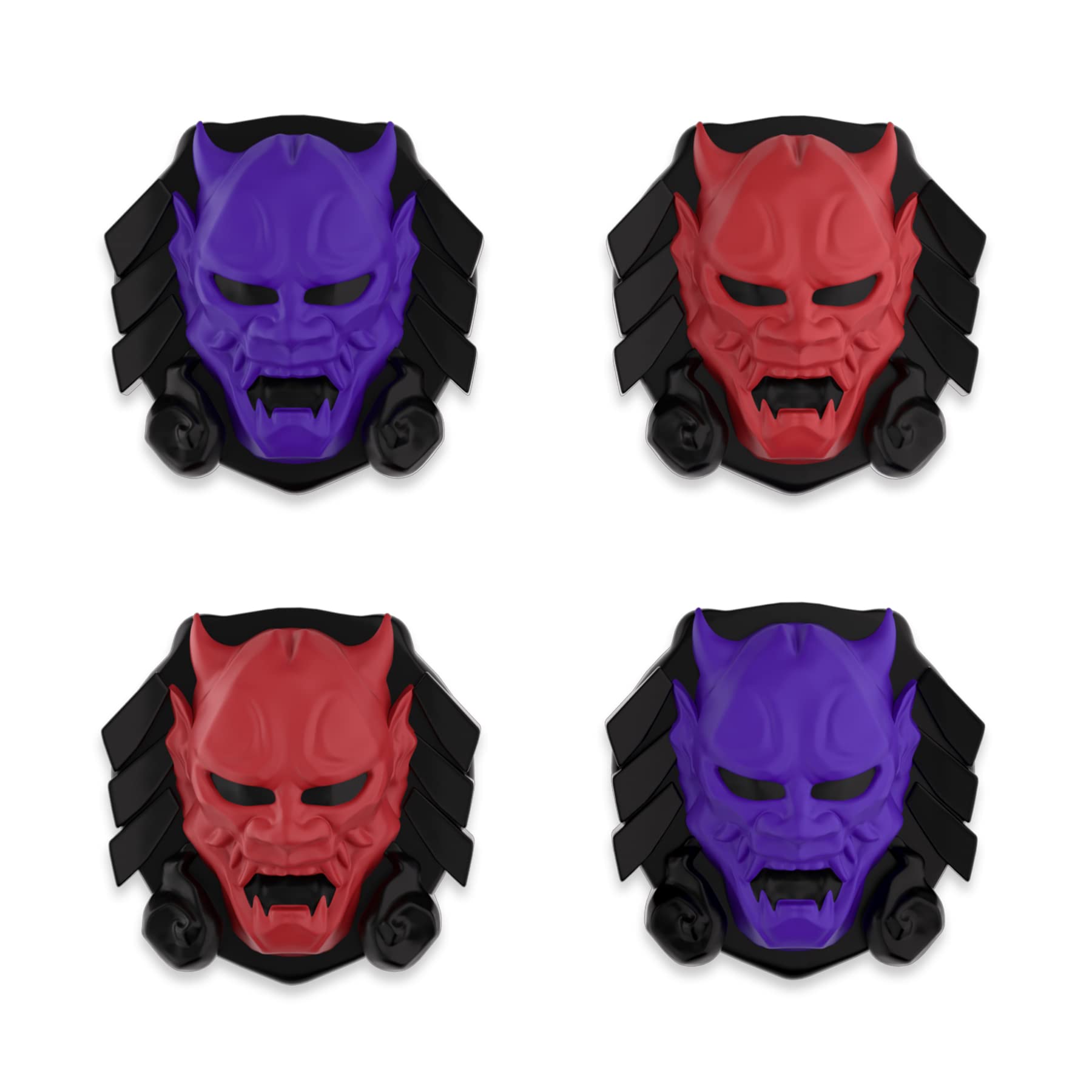 PlayVital Halloween Joystick Caps for Nintendo Switch, Thumbstick Grips for Switch Lite, Analog Cover for OLED Joycon Thumb Grip Caps - Oni Demons