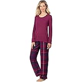 PajamaGram World's Softest Flannel Pullover Pajama Set for Women