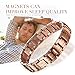 Bracelet,Mens Bracelet,Mens Copper Classic Retro Bracelet,Healthy Unisex Magnetic Pure Copper Double Row Therapy Bracelet Pain Relief for Arthritis