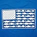 Columbia PFG Americana Saltwater Fish Flag T-Shirt (Vivid Blue, X-Large)