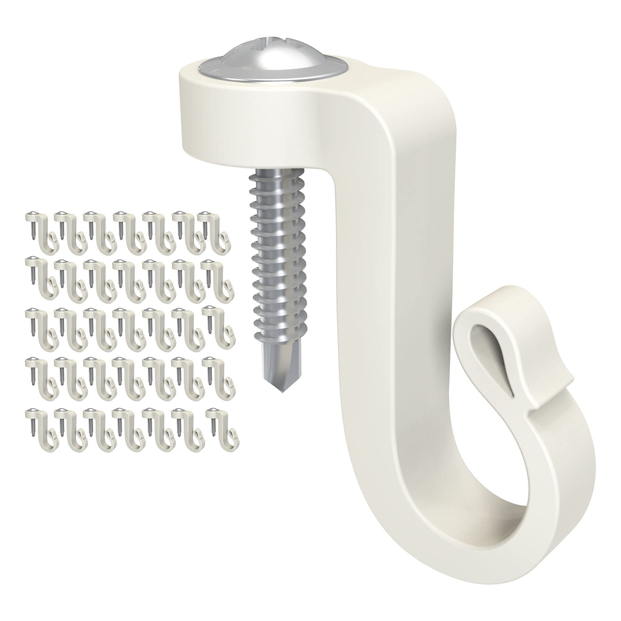 Blifula Q Hanger Screws in Hooks Outdoor Hooks for String Lights and Garage New Year Party Outdoor,Christmas Light Hooks (36 Pack) — image 1