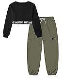 Betusline Girls' Clothing Sets Crop Top & Cargo