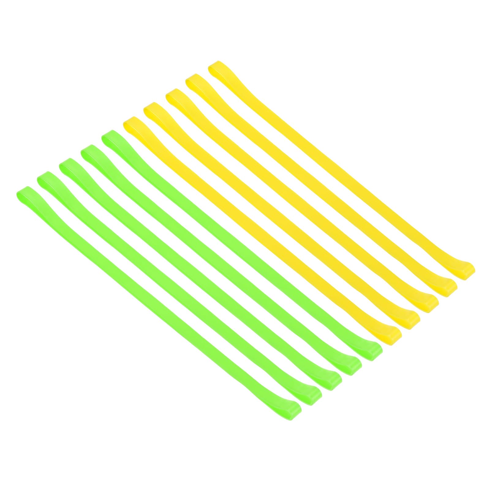 PATIKIL Towel Bands, 10 Pack Elastic Towel Clips Cruise Essentials Silicone Beach Towel Straps for Beach Pool Cruise Chairs, Fluorescent Green, Yellow