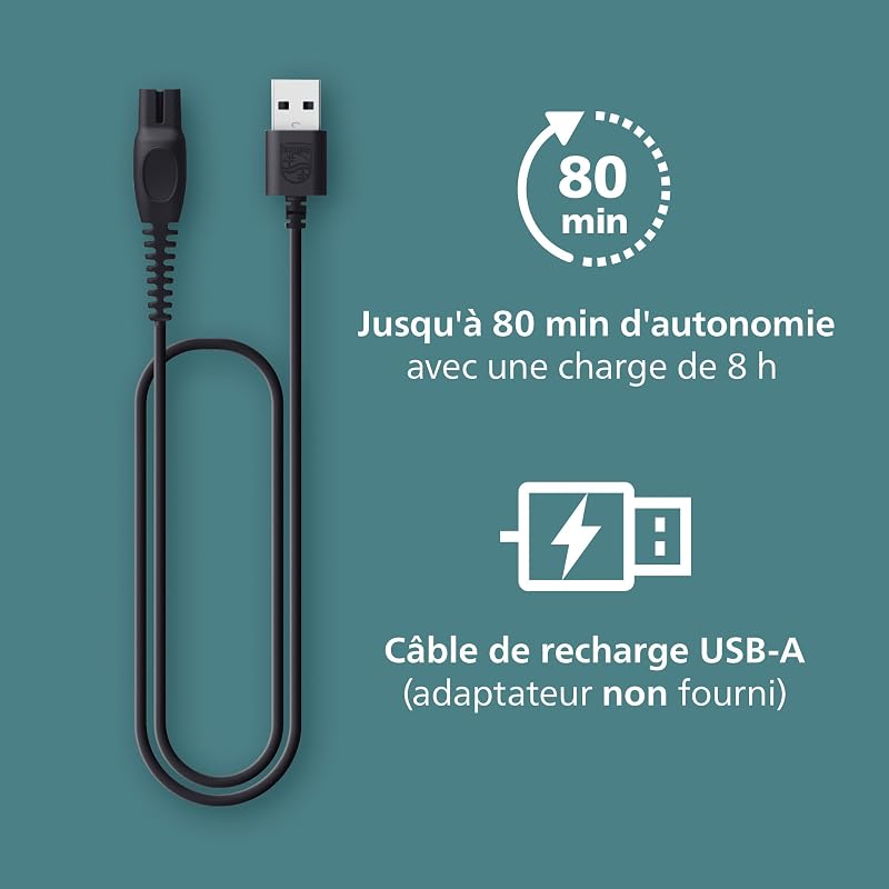 Bodygroom série 3000 - Tondeuse pour hommes avec Triple protection, taille des poils et rasage des zones intimes, rasage de près qui respecte la peau, 100% étanche, autonomie 80 min, BG3480/15