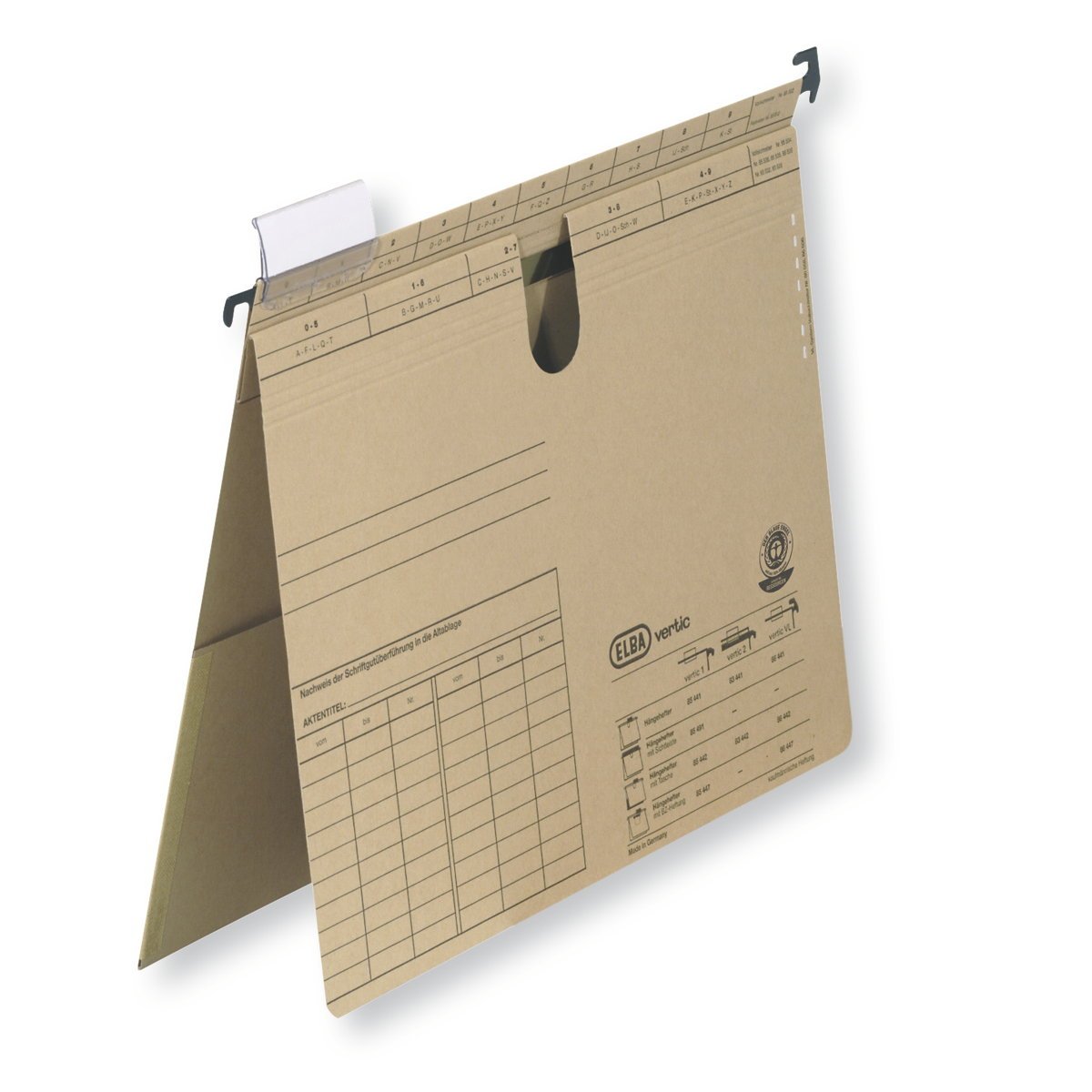 Elba 100560074 Hanging File Folder VL Commercial Binding for Vertical and Lateral Files Pack of 50 Natural Brown