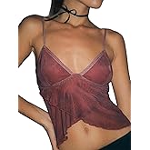 Xineicy Camisole for Women Y2K Crop Top Sexy Spaghetti Strap Sleeveless Cami Top Halter Top Backless Summer Tops