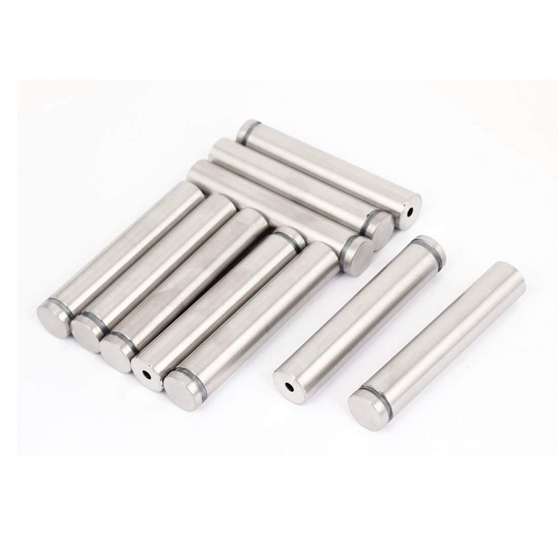 Sourcingmap 19mm x 100mm Stainless Steel Advertising Frameless Glass Standoff Pin 10pcs