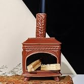 MOUGIGI Palo Santo Burner Holder-Ceramic Mini Chiminea, Incense Chimney | Style Burning Smudge Bowl for Sage, Incense Cones, Incense-Stick Fits Small Candle-Ideal for Home Altar, Zen/meditation