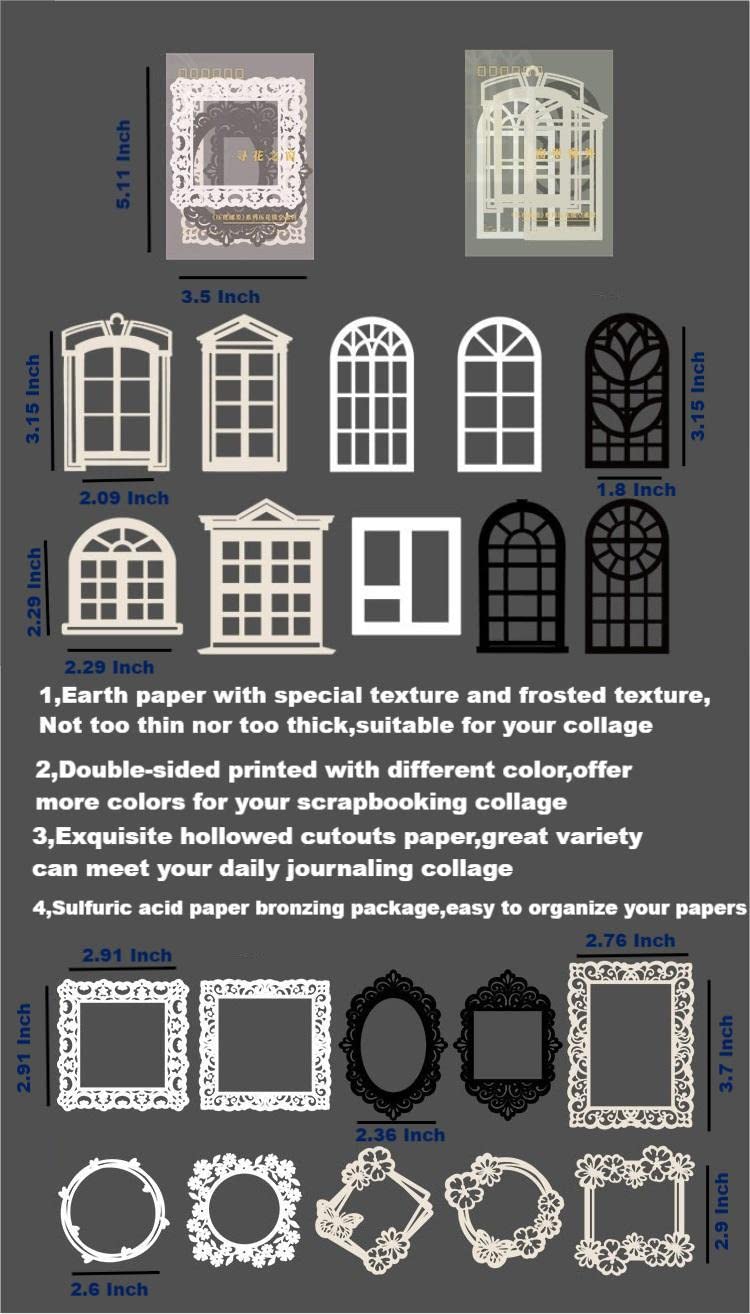 Mua Diuhofart Scrapbook Cutouts Paper Lace for Scrapbooking Supplies ...