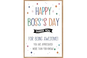 HEJOYN Boss Day Card, Bosses Day Gifts for Women Men, Happy Boss's Day Card Gifts for Boss from Employees，Funny Boss's Day Gift for Her Him, Appreciation Bosses Day Ideas