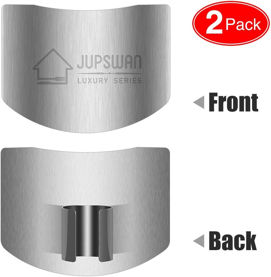 Jupswan Stainless Steel Finger Guards for Cutting Knife Cutting Protector Kitchen Tool Guard Finger Protector Avoid Hurting When Slicing and Chopping 2 Pack: Kitchen & Dining