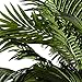 Nearly Natural 8FT Artificial Golden Cane Palm Tree, Fake Palm Tree with Two Realistic Trunks and Lifelike Palm Leaves, Faux Palm Plant for Indoor Home Décor with Black Nursery Planter