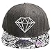 City Hunter Cf918t Diamond Snapback Cap - 5 Colors (cf2050 Black)