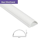 D-Line Maxi Trunking 50mm x 25mm White 1m TV Cable Tidy view 7