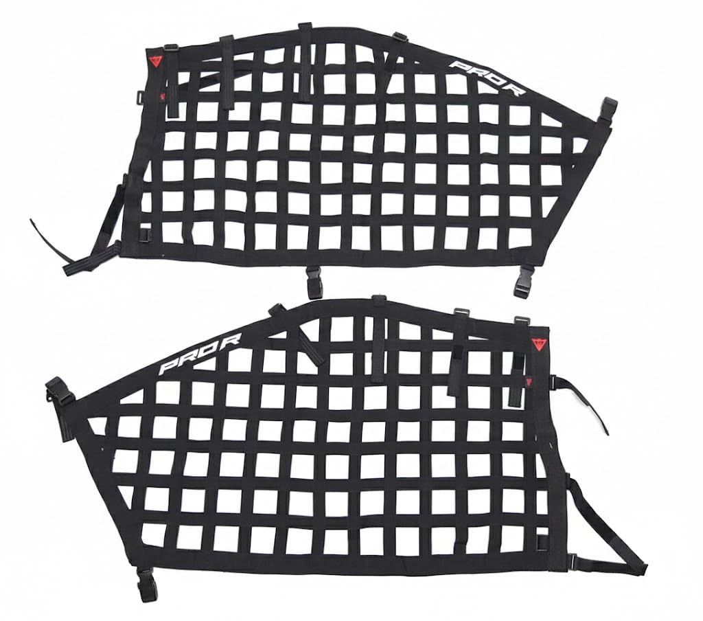 Photo 1 of Side Window Nets for Polaris PRO R Heavy-Duty Square Design Durable Nylon Safety Nets with Quick-Release Straps Fits 2024+ 2PCS Set