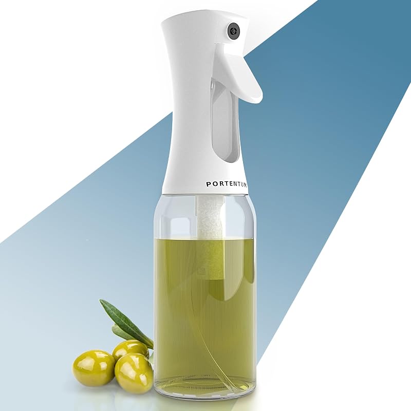 Pulverizador aceite spray de 300 ml, apto para freidora de aire y multiusos, spray aceite de cocina antigoteo, aceitera con dispensador, accesorios freidora sin aceite (Blanco)