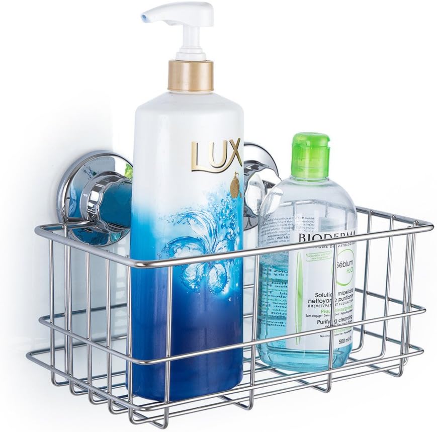 SANNO Deep Shower Caddy with Super Strong Suction Cups Bathroom Caddy