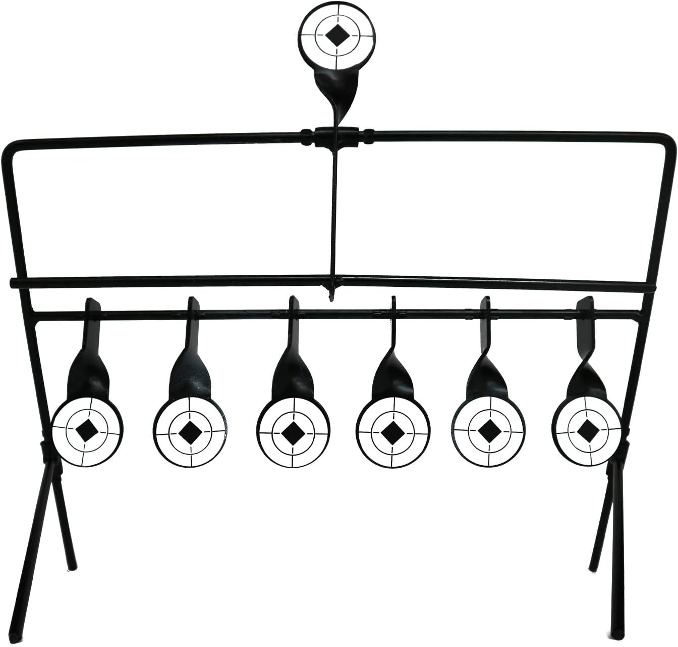 LIZXE Resetting Shooting Targets with Dark Glow Stickers, Portable Design Auto Reset Hunting Target, Rated for .177 .22 Caliber (6A) : Sports & Outdoors