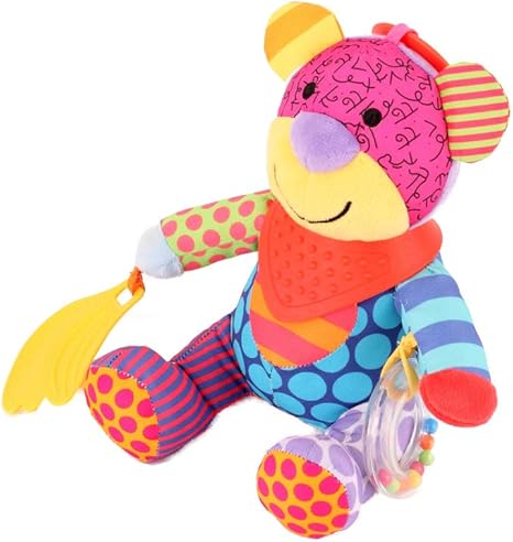 Amazon.com: Forgun bebé Apariencia Teether lindo dibujos animados peluche suave lactancia muñeca peluches bebé Rattles mano Shake Bell Early Educational Toy: Arte, Manualidades y Costura