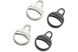 Zpsolution Ring Zipper Pull Replacement - Perfect for People with Arthritis or Limited Hand Dexterity - Zipper Tab Repair for Boots Jackets Coats Shoes Backpack Luggage Suitcase