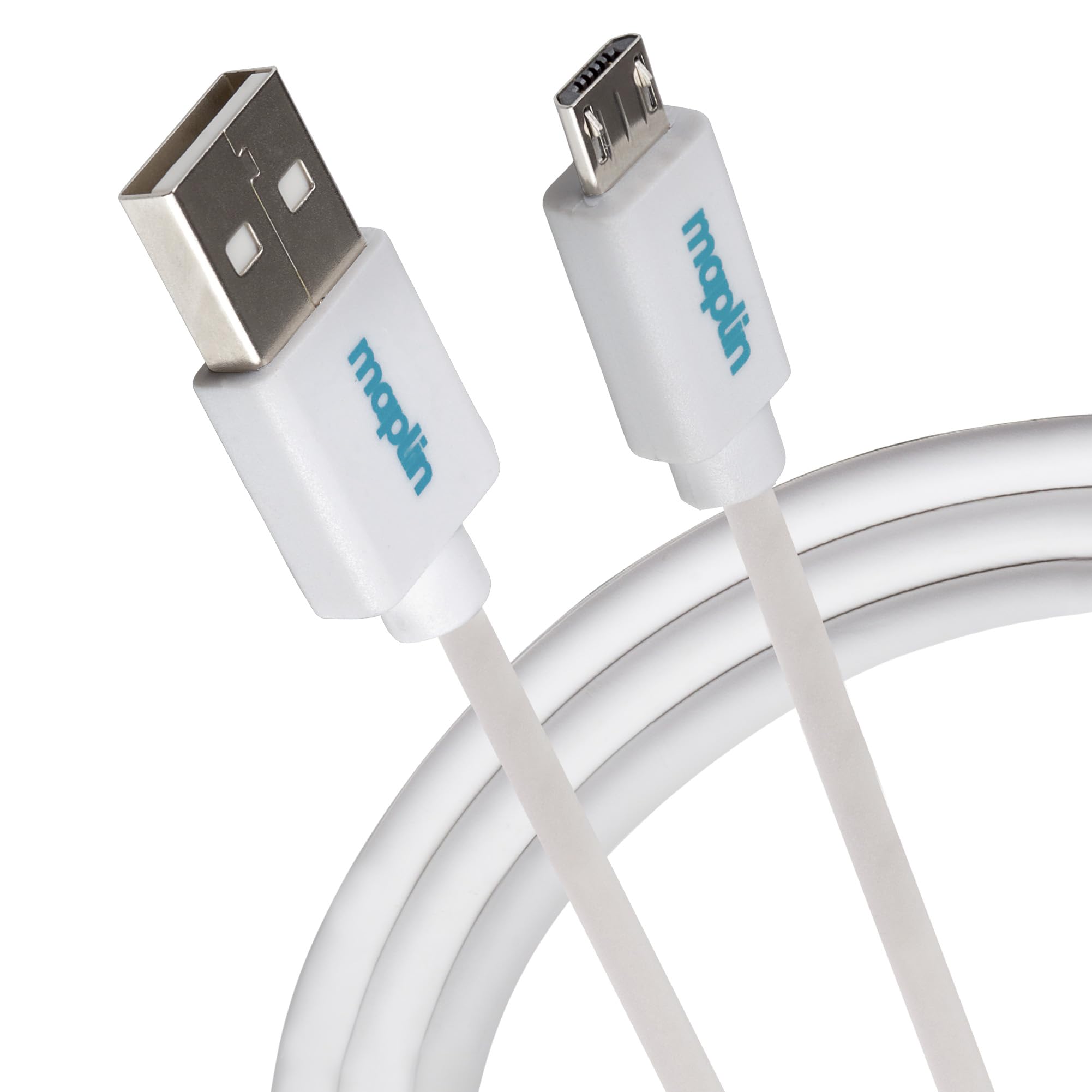 Maplin USB-A to Micro USB-B Cable White, 0.75m, Charging and Syncing, for Samsung Galaxy S7 S6 S5 J7 Edge Note 5, Huawei, Nexus, HTC, Sony, Kindle Fire, PS4 Controller, Cameras, Speakers etc