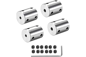 DAIER 4Pcs 5mm to 6mm Rigid Motor Shaft Coupling Coupler Sleeve Coupling Adapter for 3D Printers RC Motor Accessories