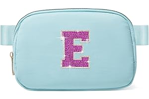 GITUS 6 7 8 9 10 11 12 Year Old Girl Gifts Personalized Birthday Gifts for Her Sister Daughter Initial Crossbody Bag Fanny Pack Purse for Teen Girl Gifts Trendy Stuff Preppy Stuff (Icing Blue-E)