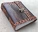 Antique Dark Brown II Leather Journal Diary (Handmade) with C-Lock closure - Leather Cord Coptic bound (6.8