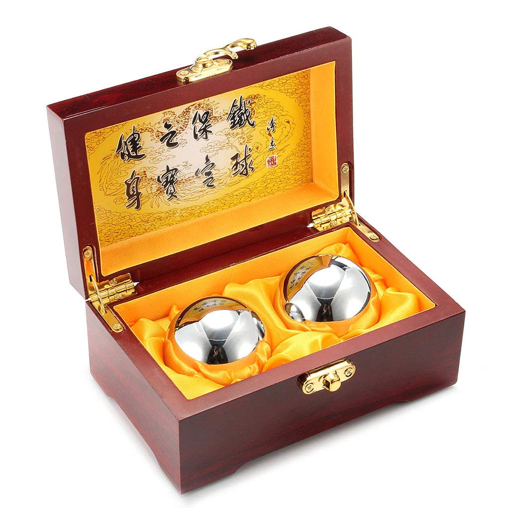 MeFe Stainless Steel Stress Relief Balls,Baoding Balls Chinese Health
