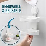 TAILI Suction Soap Dish Shower Holder 3 kg Double Layer Wall Mount view 6