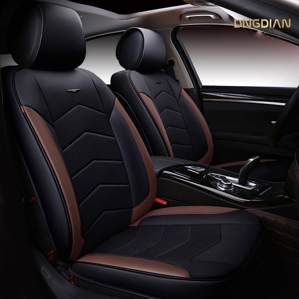 Amazon Seemehappyハイエンドprofessional車シートカバーレザー前面と背面シートカバーとアクセサリーフルセットコーヒーブラック Bs Bk Cf01 シートカバー 車 バイク