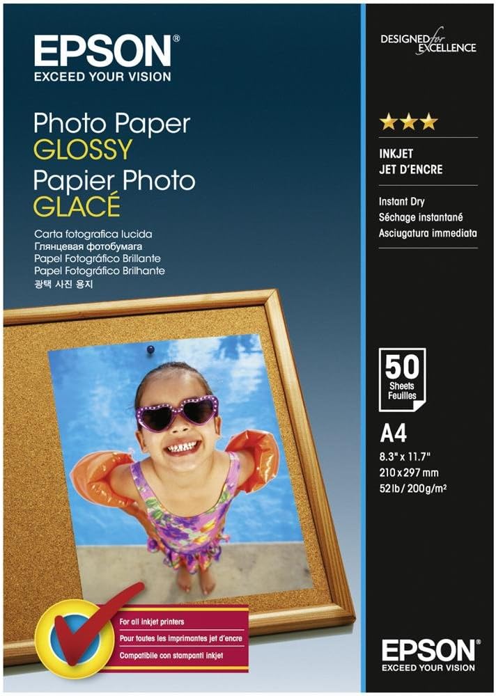 Epson A4 Photo Paper 200gsm Pink Pack of 50