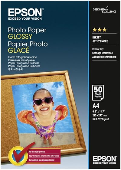 Epson A4 Photo Paper 200gsm Pink Pack of 50